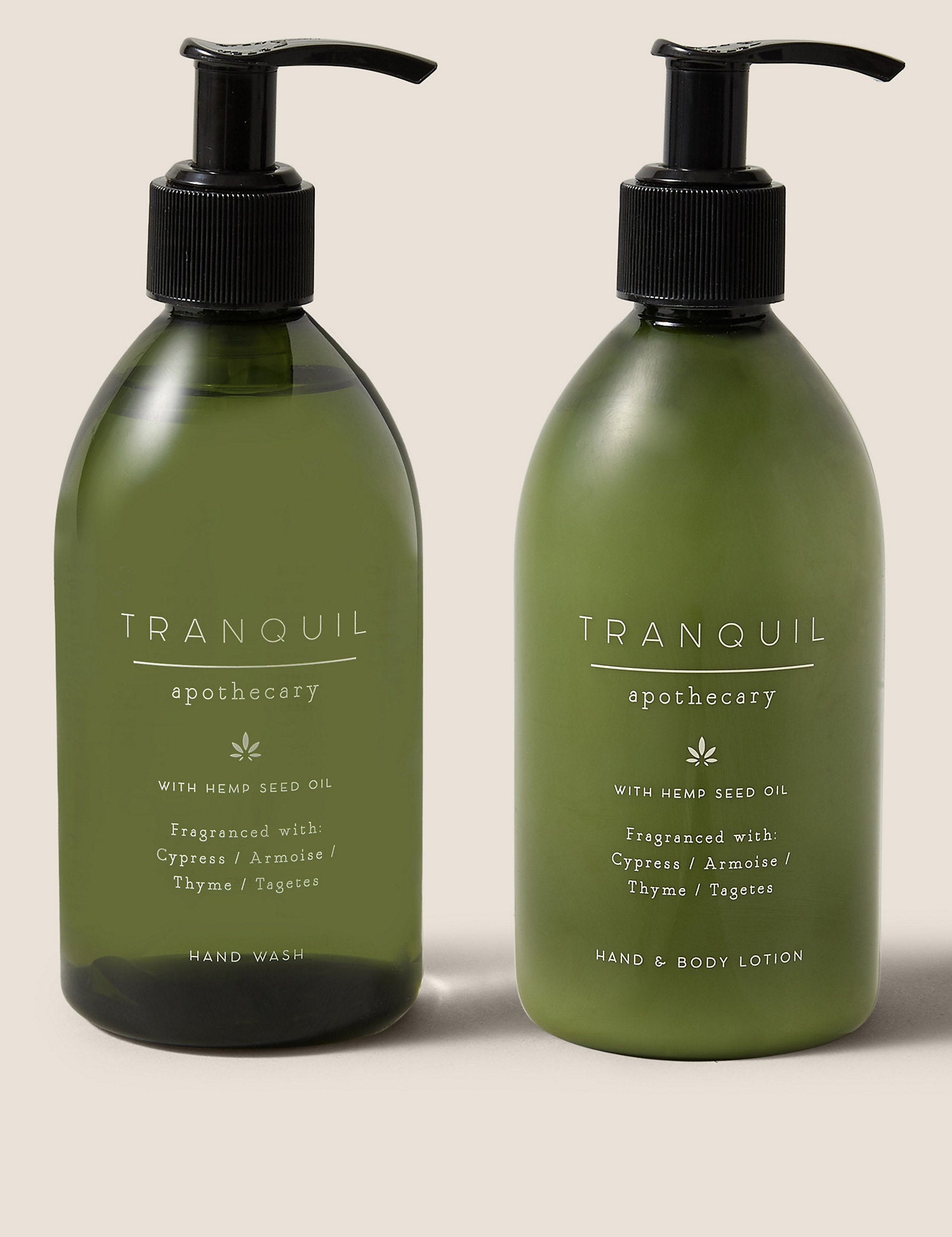 Tranquil Hand Wash & Lotion Duo with Wooden Holder