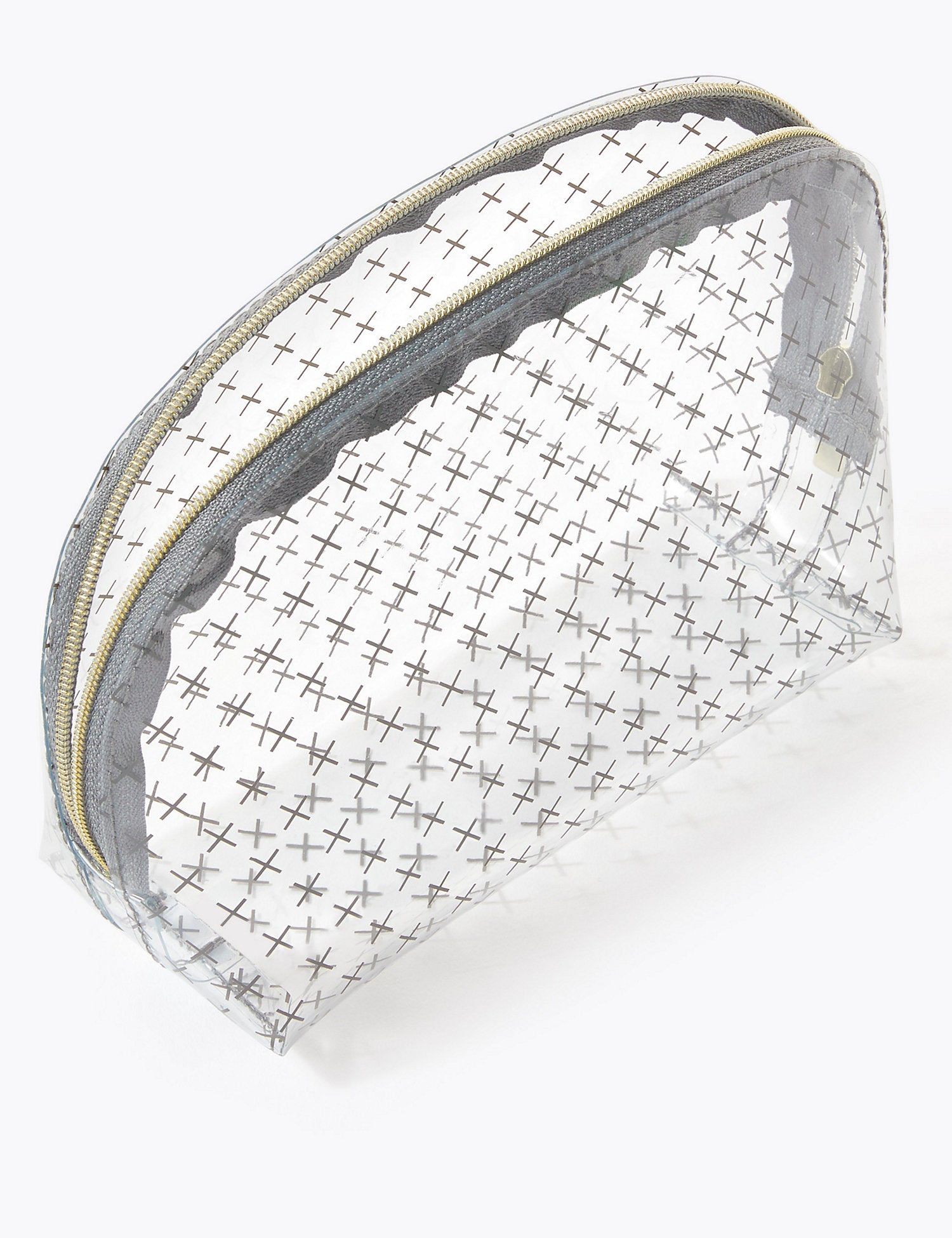 Clear Cross Make-Up Bag