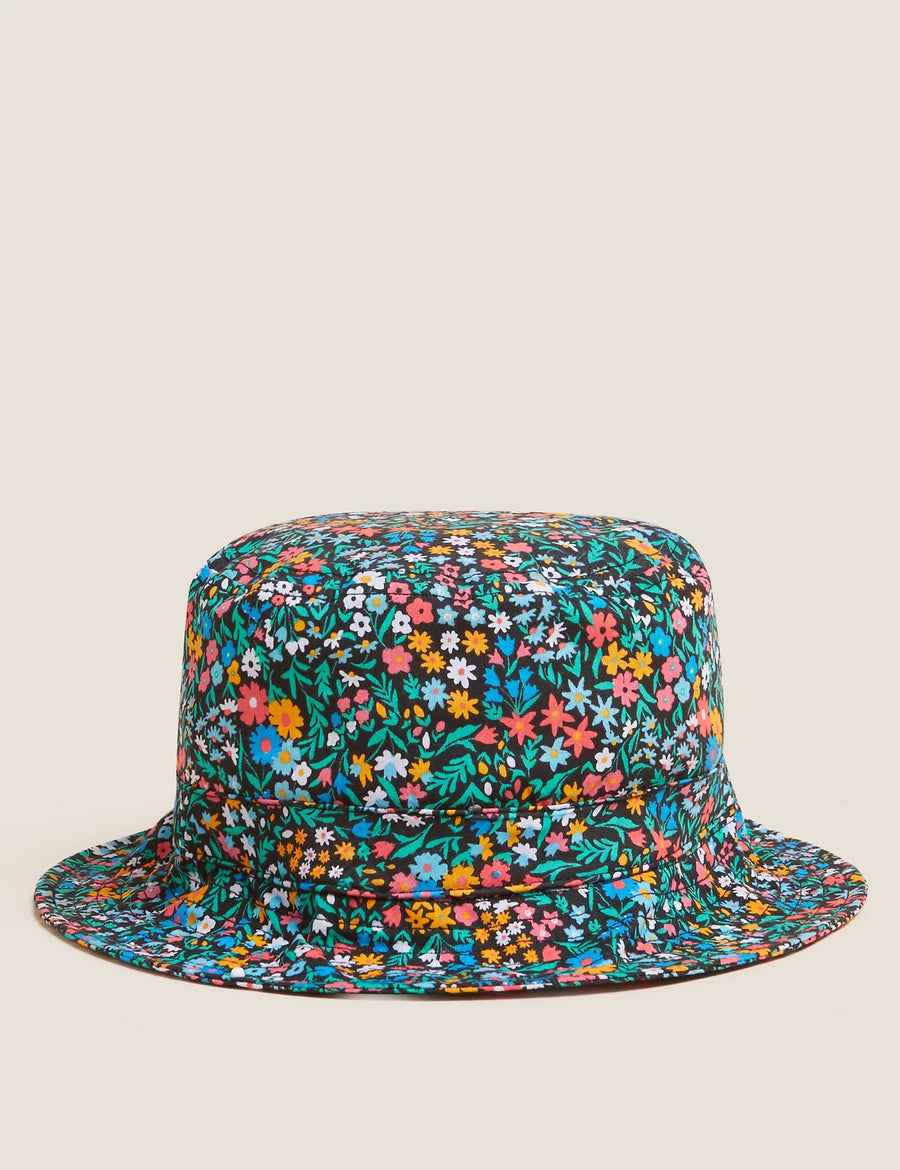 Pure Cotton Floral Bucket Hat