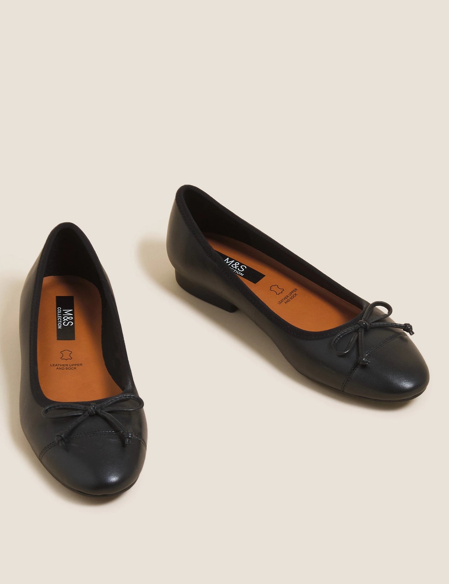 M&s Collection Ladies Shoes At Marks And Spencer Leather Bow
