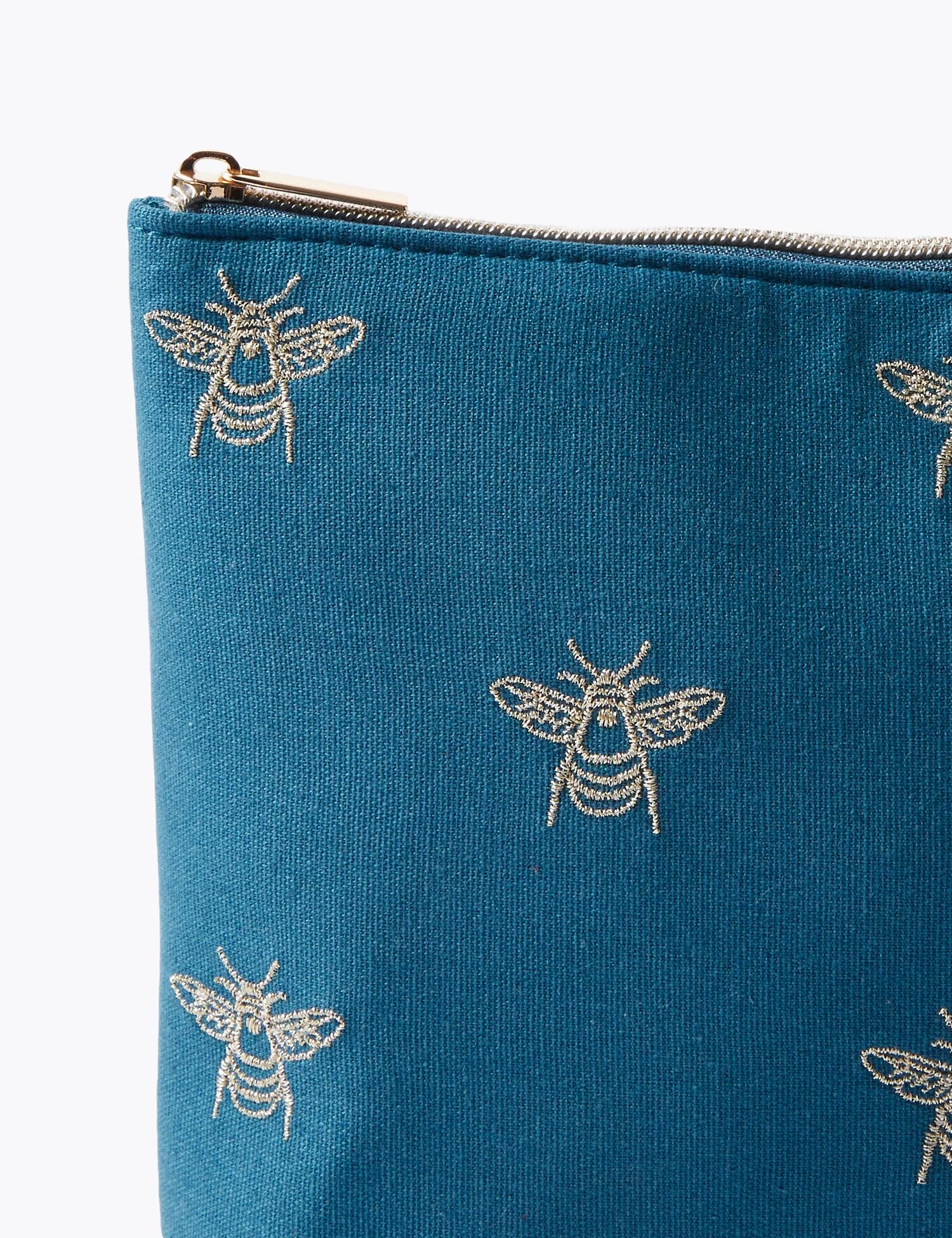 Embroidered Bee Make-Up Pouch
