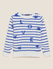 Supersoft Striped Slogan Crew Neck Jumper