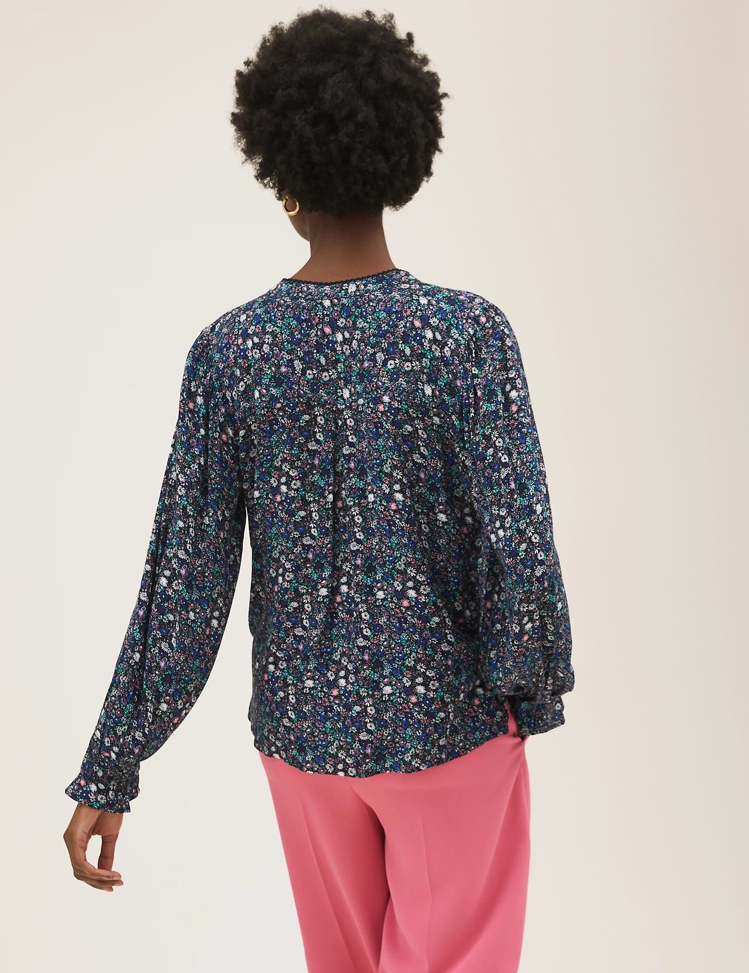 Ditsy Floral Puff Sleeve Blouse