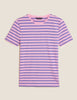 Cotton Rich Striped Fitted T-Shirt