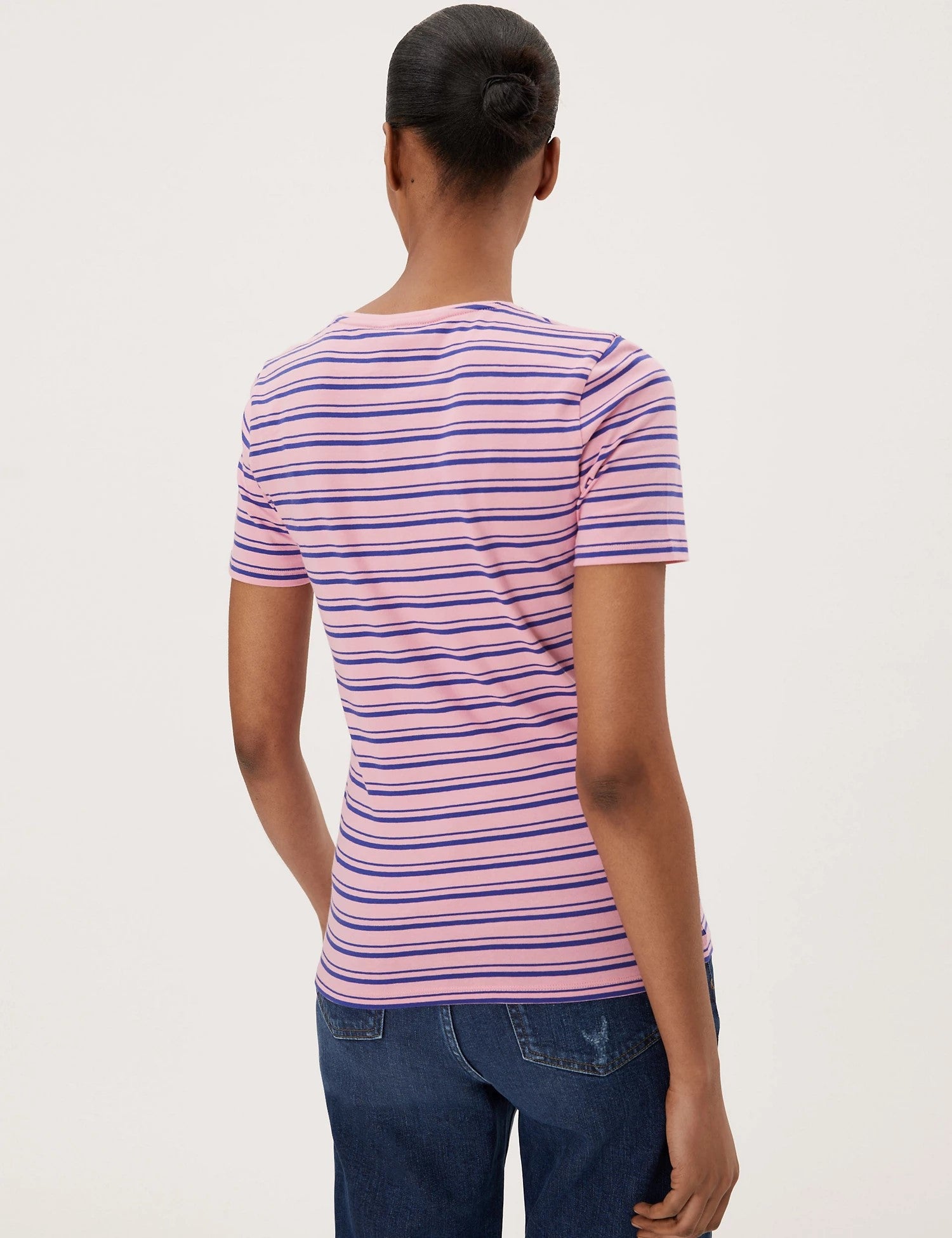 Cotton Rich Striped Fitted T-Shirt