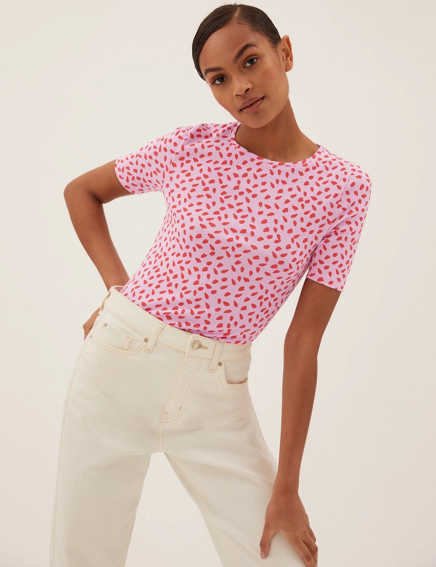 Pure Cotton Printed Half Sleeve Top