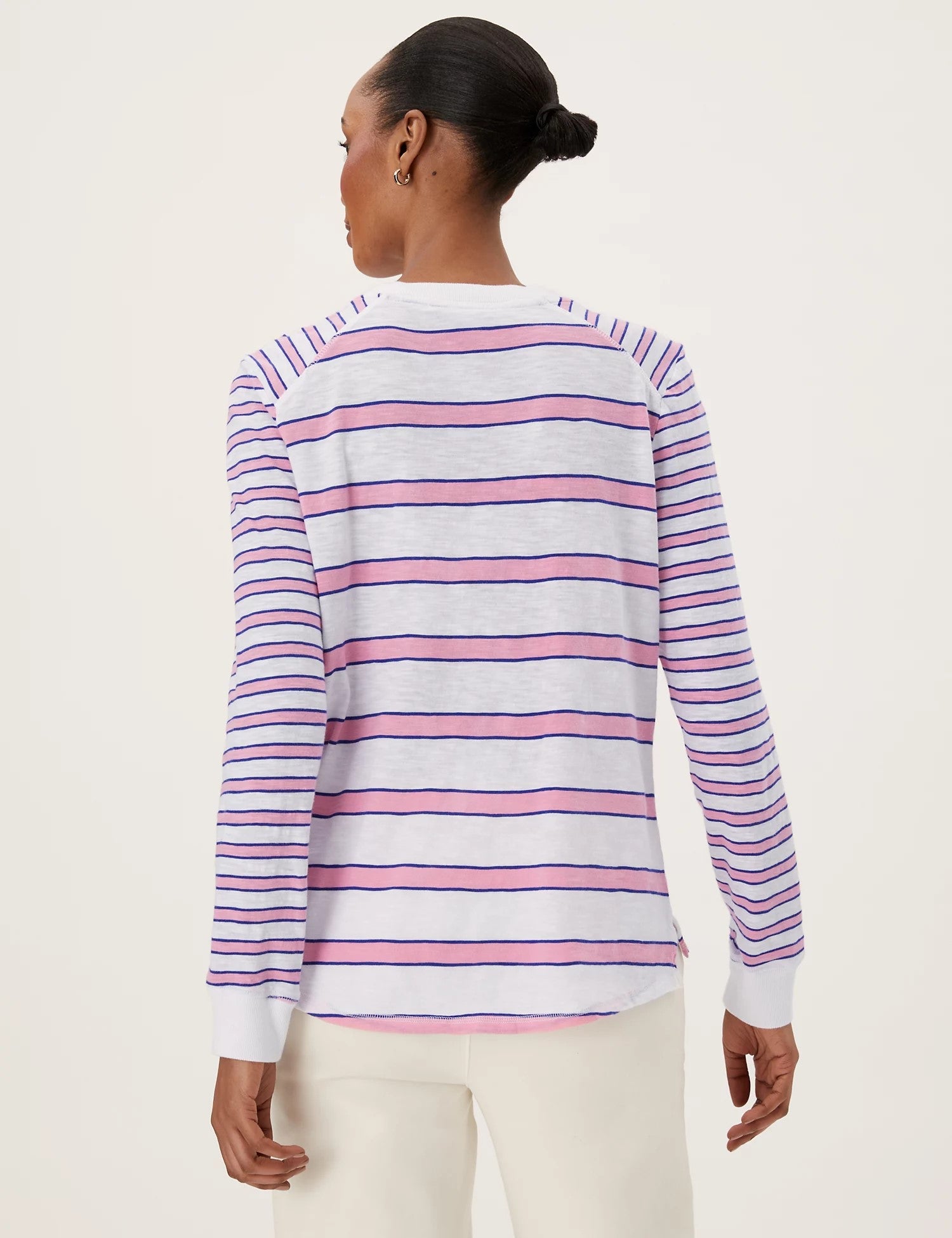 Pure Cotton Striped Long Sleeve Top