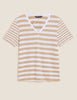 Pure Cotton Striped Straight Fit T-Shirt