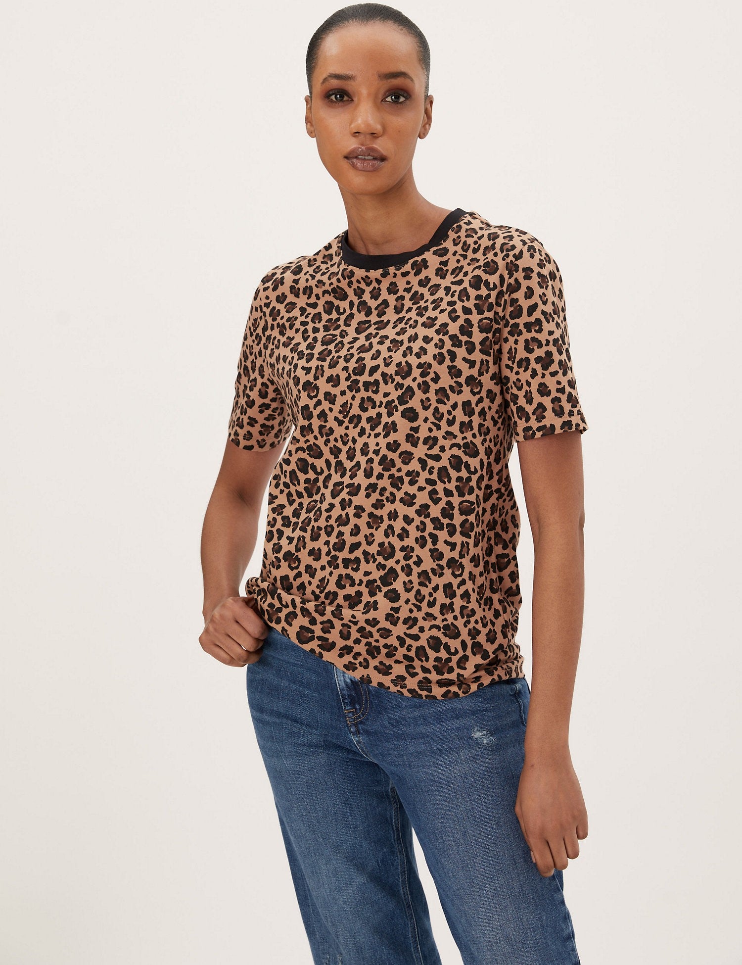 Pure Cotton Animal Print T-Shirt