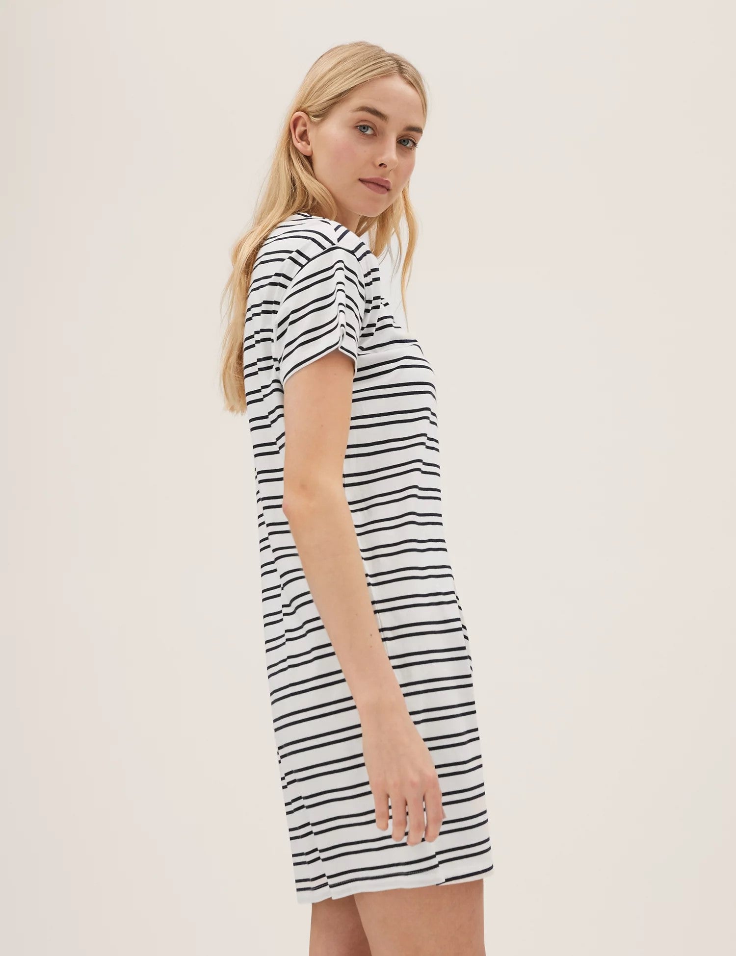 Pure Cotton Striped T-Shirt Dress