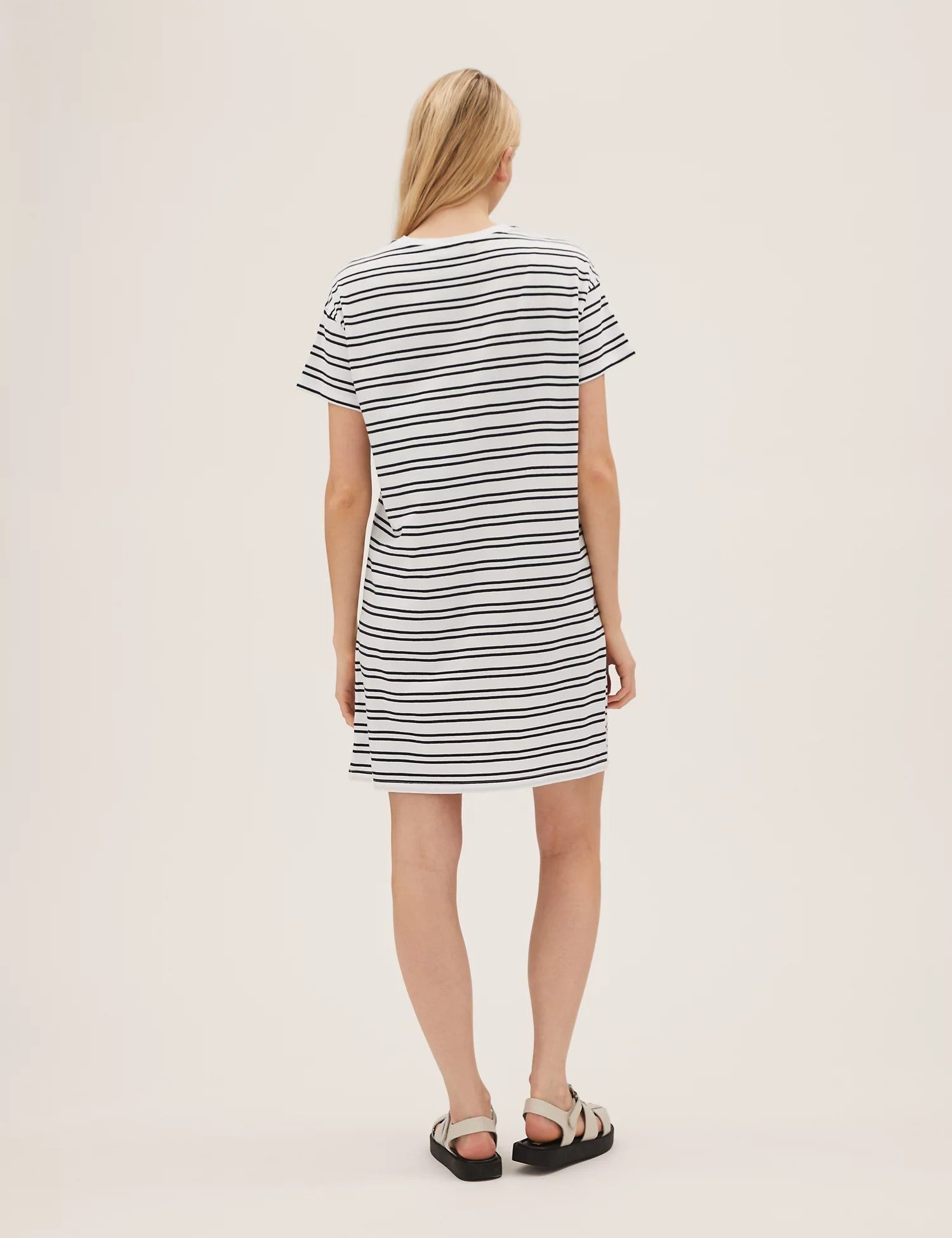 Pure Cotton Striped T-Shirt Dress