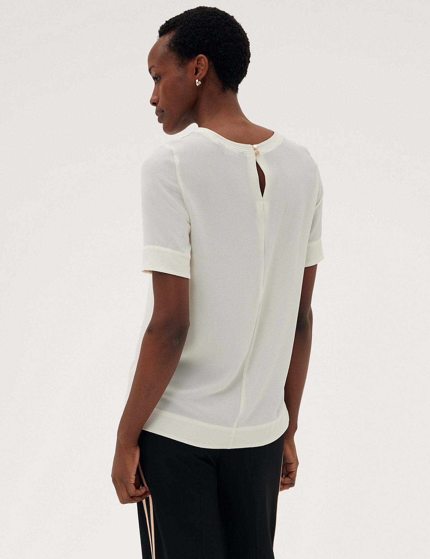 Textured Short Sleeve Top