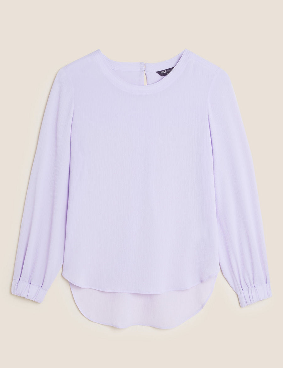 Textured Long Sleeve Top