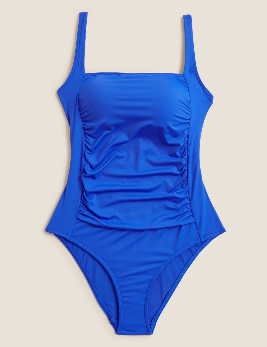 Tummy Control Padded Square Neck Swimsuit