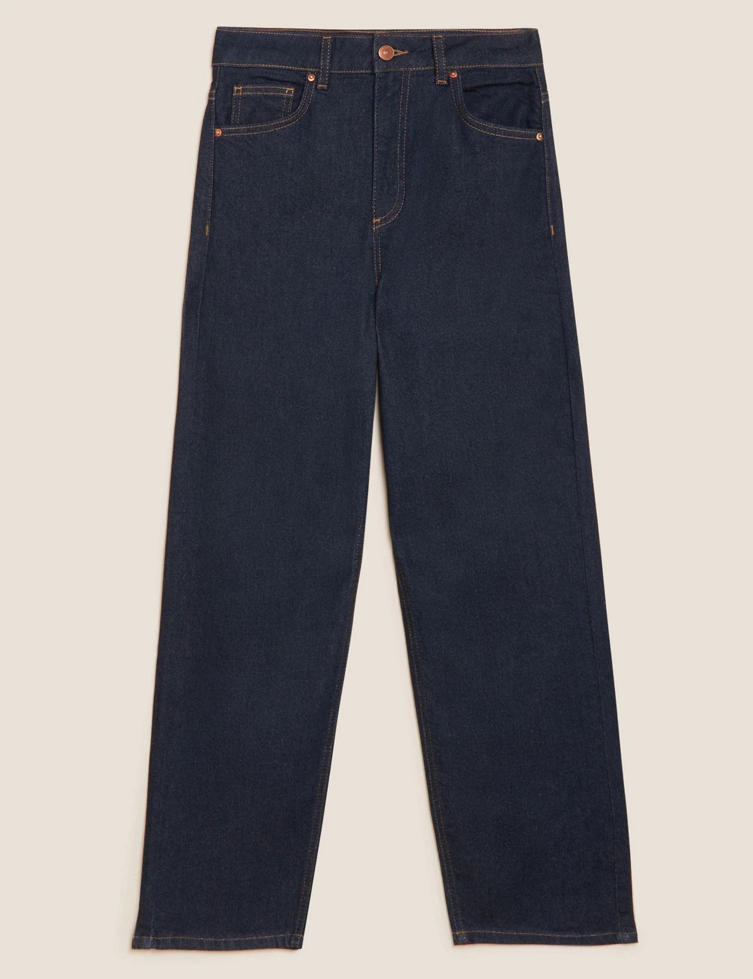 High Waisted Barrel Cropped Jeans