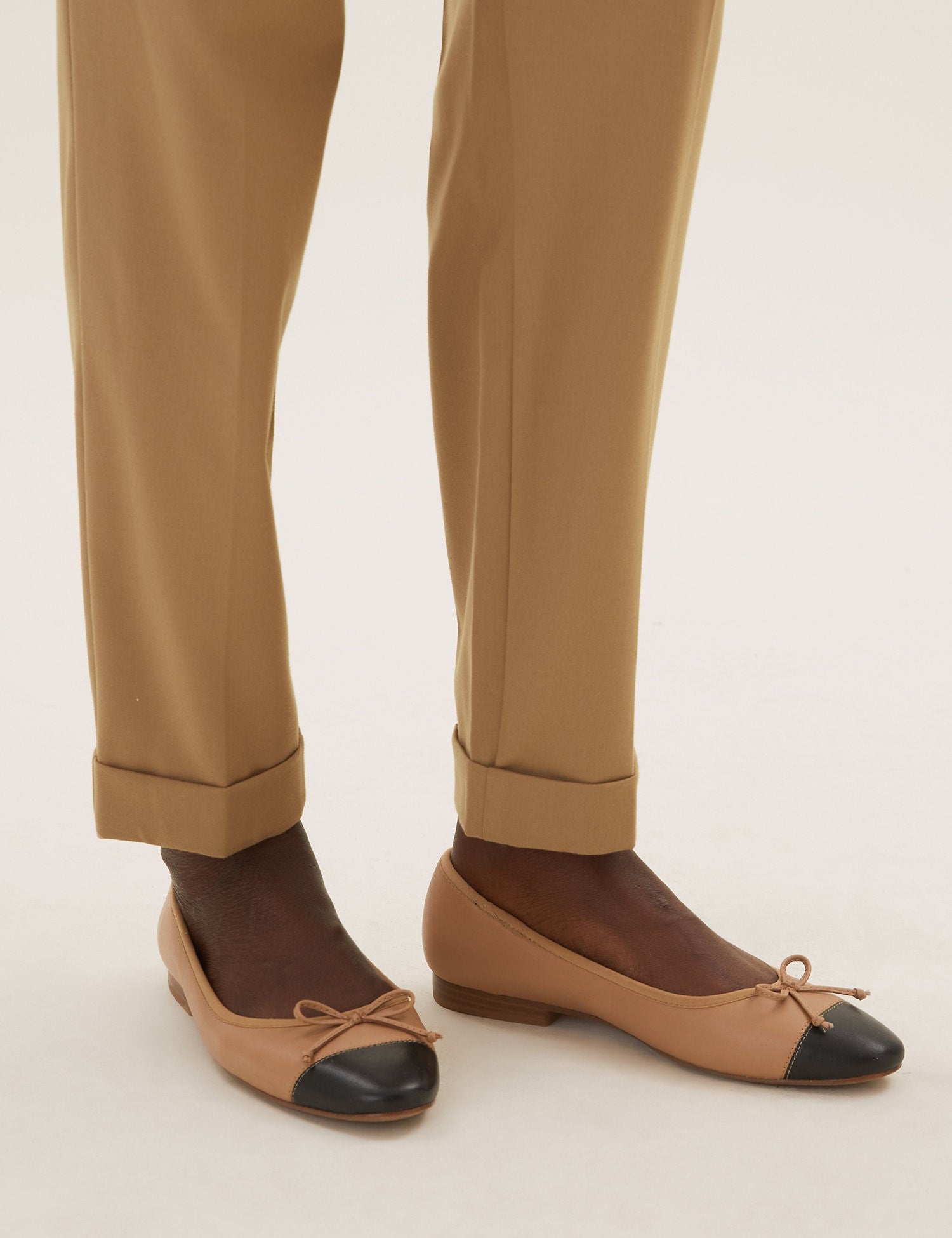 Pleat Front Tapered Ankle Grazer Trousers