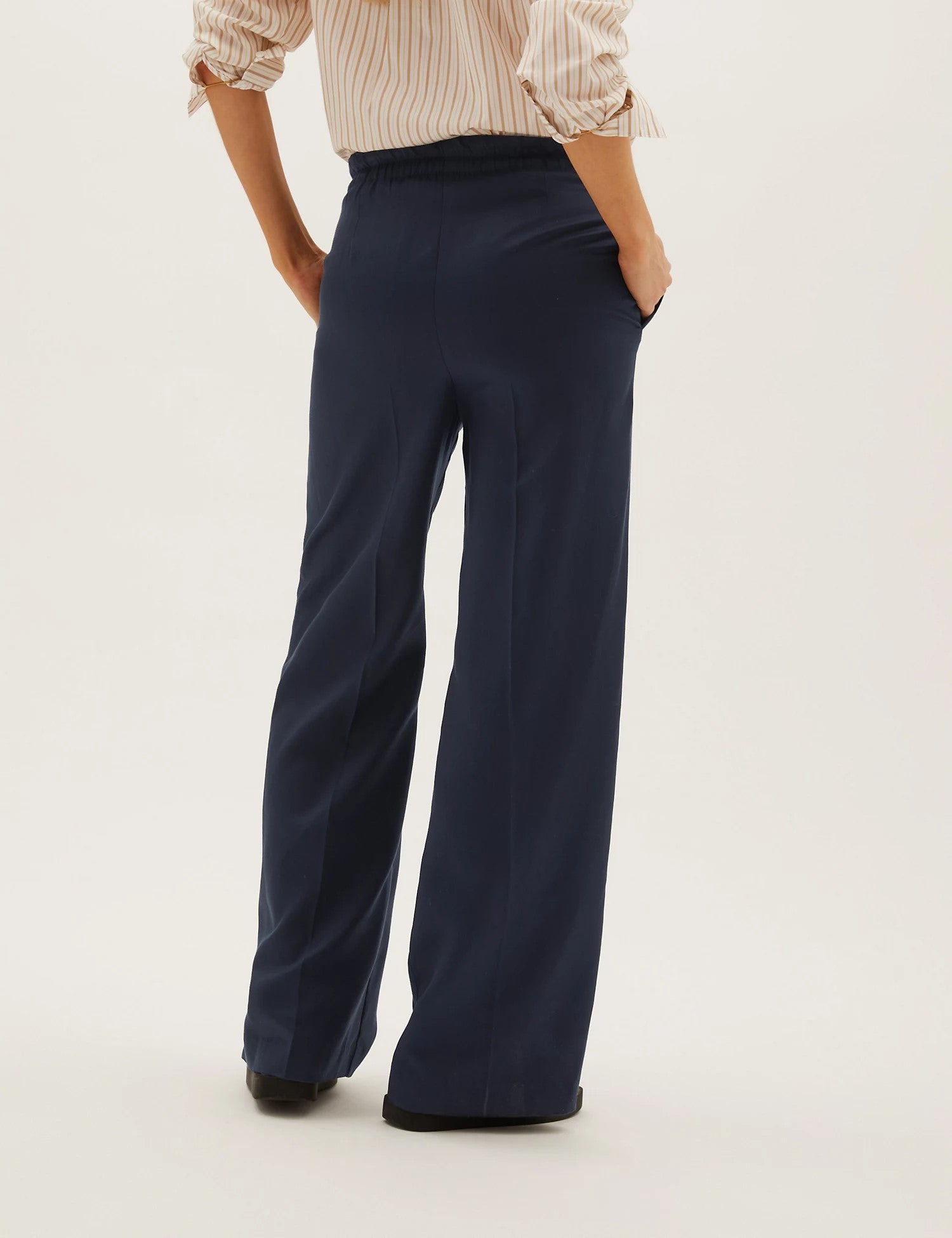 Pure Tencel™ Belted Wide Leg Trousers