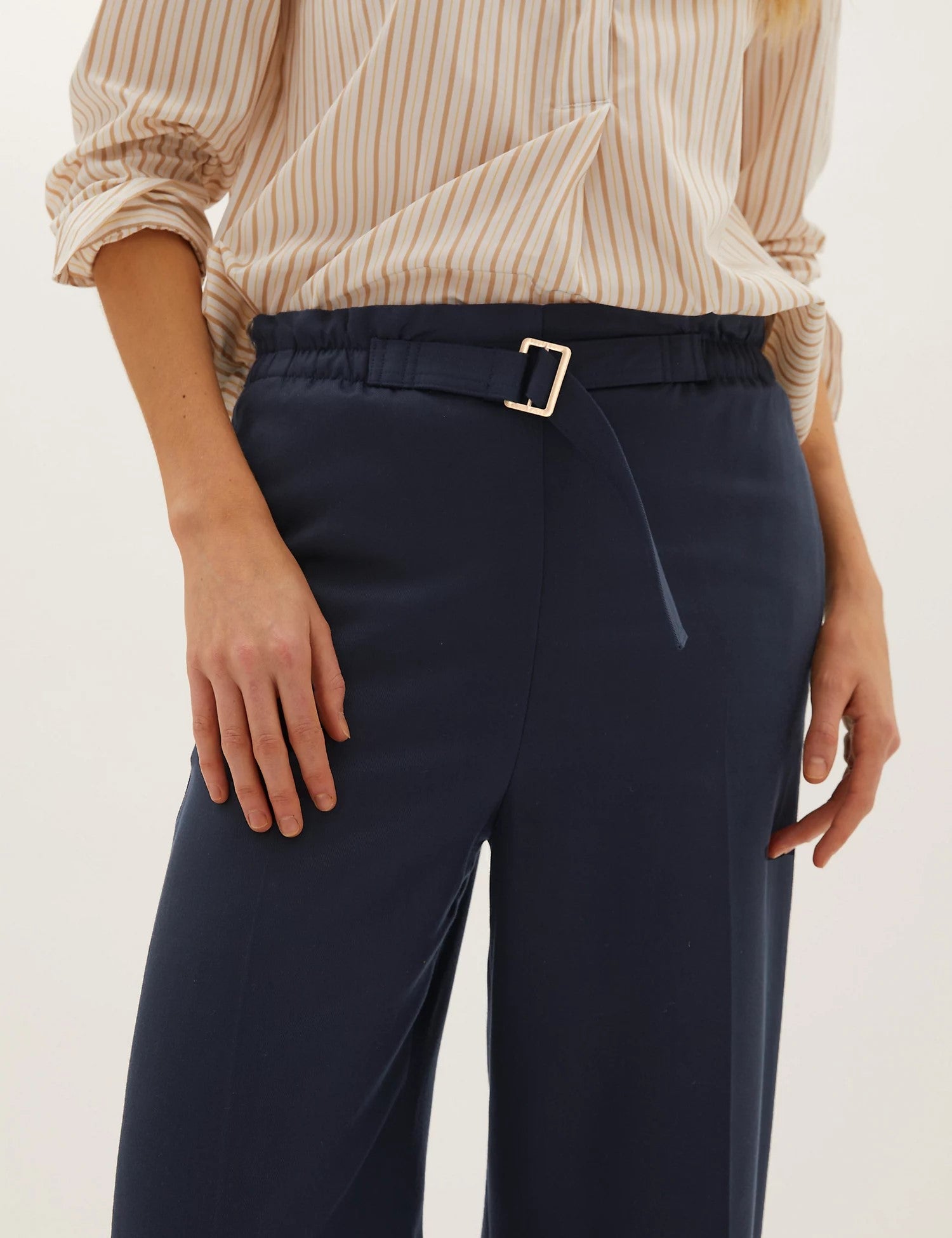 Pure Tencel™ Belted Wide Leg Trousers