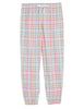 Cotton Check Print Cuff Joggers