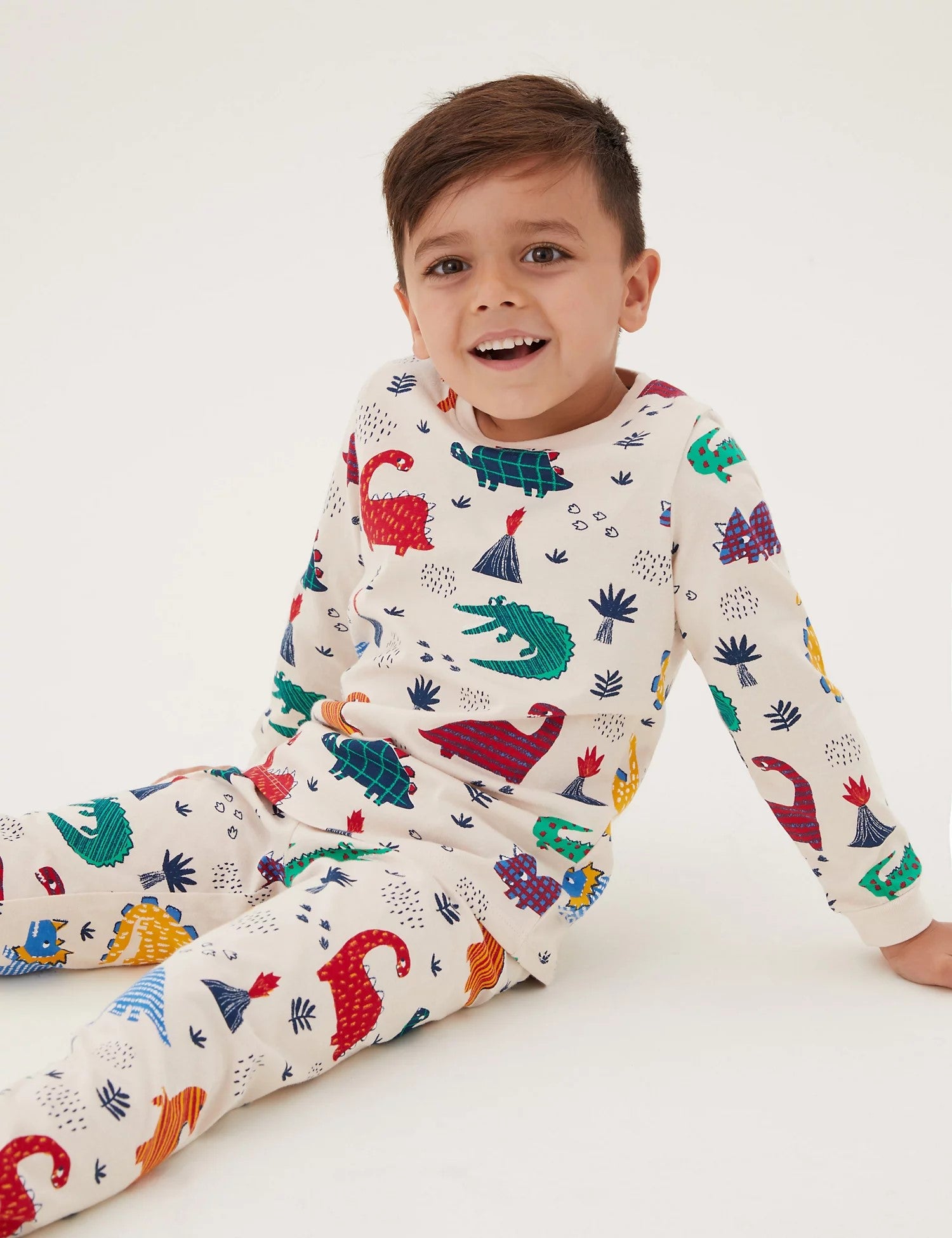 2pk Pure Cotton Dinosaur Pyjama Set