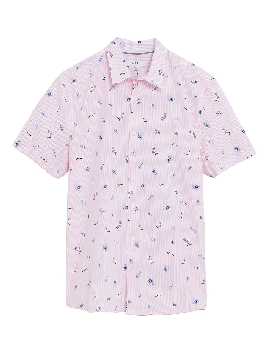 Pure Cotton Tropical Print Shirt