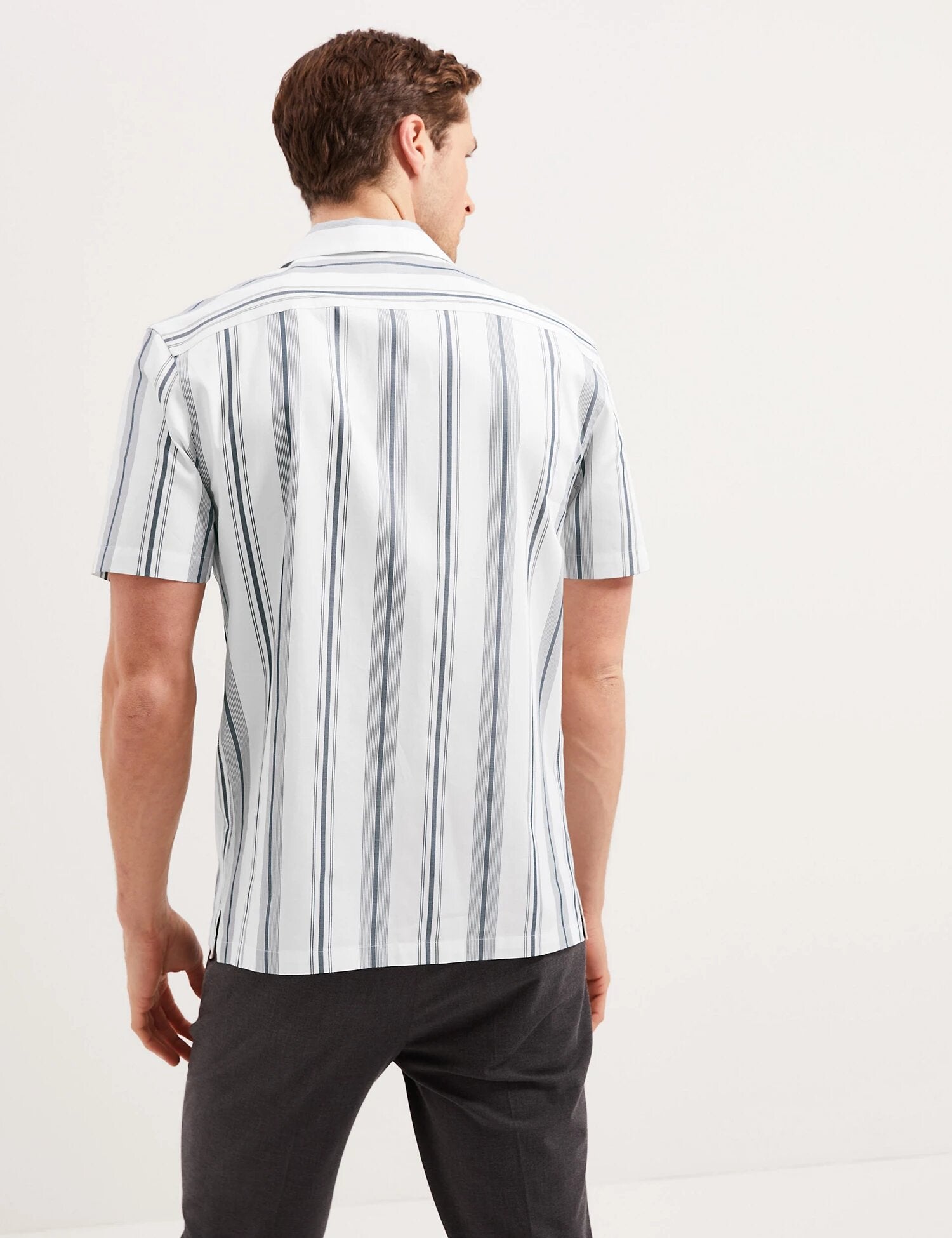 Pure Cotton Striped Revere Shirt