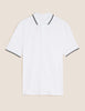 Pure Cotton Tipped Pique Polo Shirt